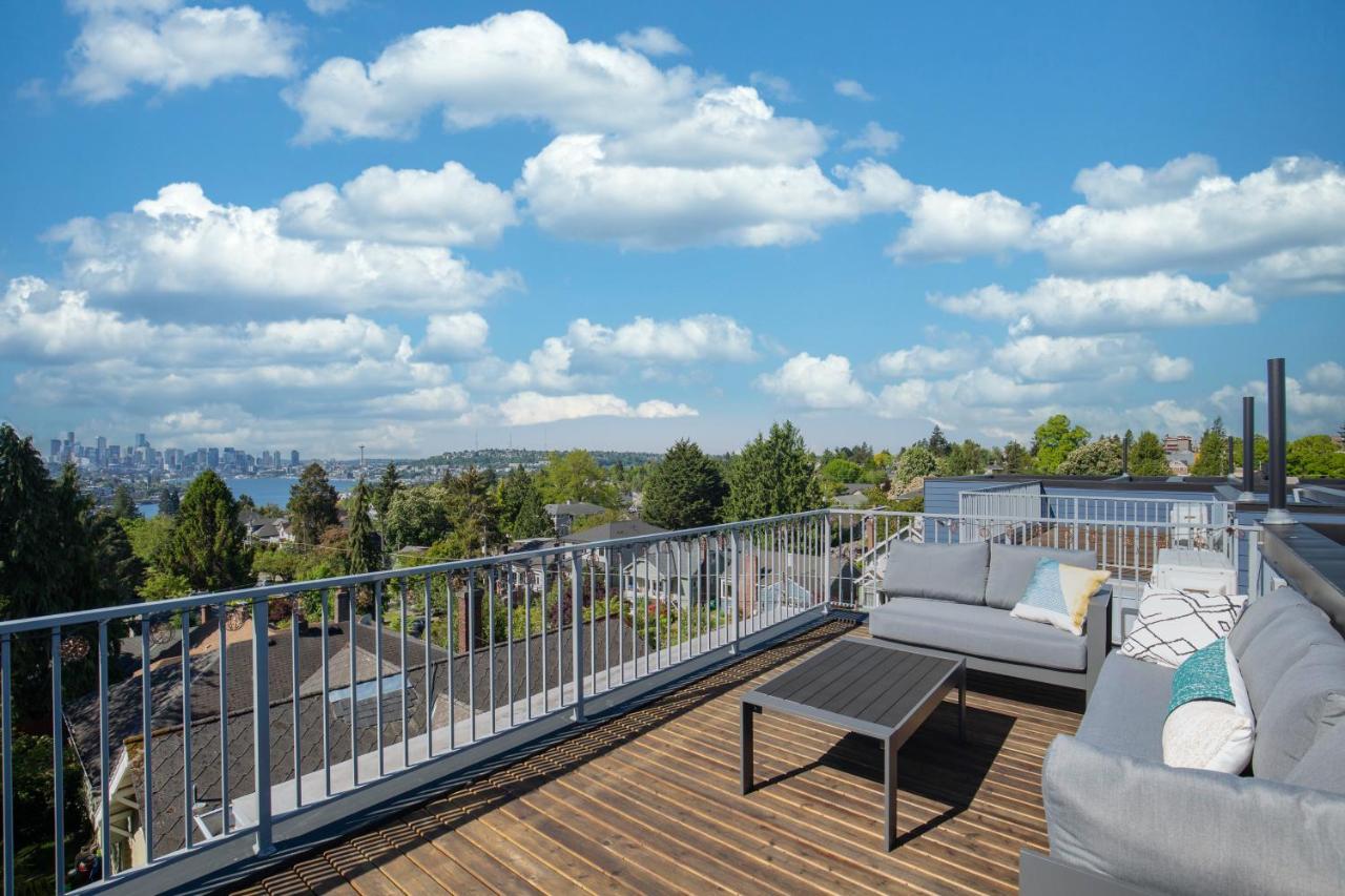 Rooftop Patio With Waterview, Private Garden & Grill 3Br 3Ba- Modern Cityscape シアトル エクステリア 写真